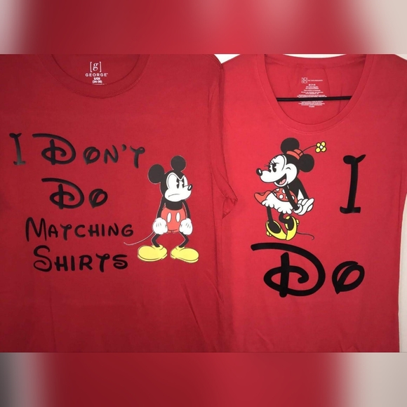 Matching Disney Mickey Mouse I don't do matching shirts mens shirt small - Picture 5 of 5